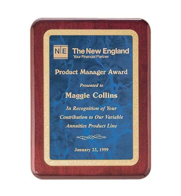 P3728-31 - P3728-31 | Rosewood Plaque with Sapphire Marble Plate