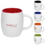 white barrel custom coffee mugs