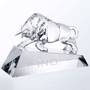 Optimistic Bull crystal award