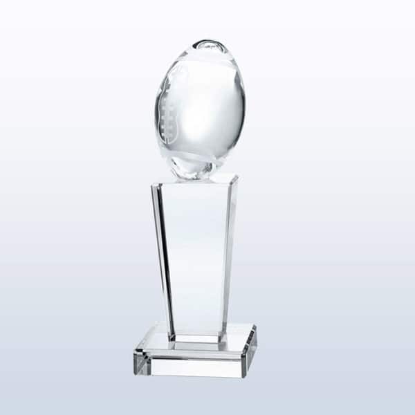 Crystal Football Pedestal Award