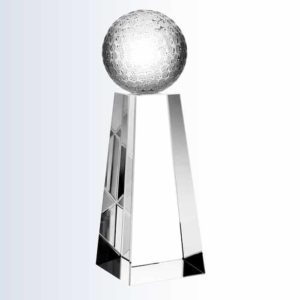 Crystal Golf Pedestal Award