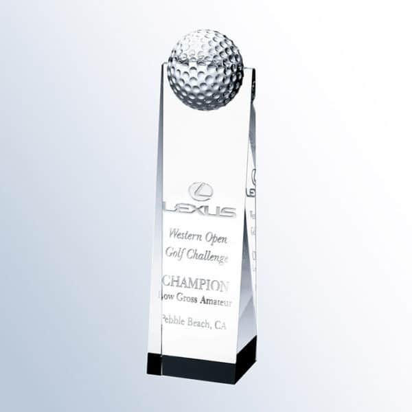 Crystal Golf Ball Tower Award