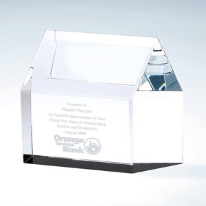 Crystal Real Estate paperweight