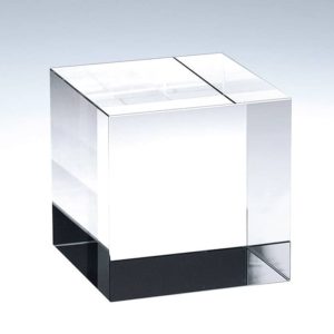 Straight Cube crystal paperweight