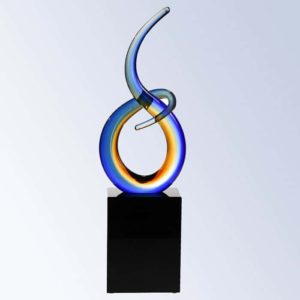 Sunset Loop art glass award
