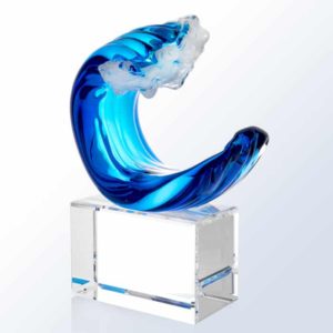 Tidal Wave crystal trophy