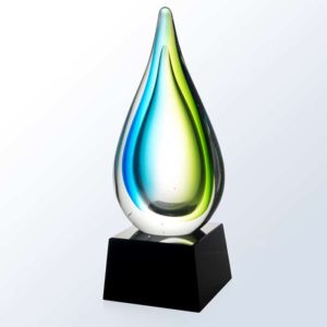 Tropic Drop art glass award